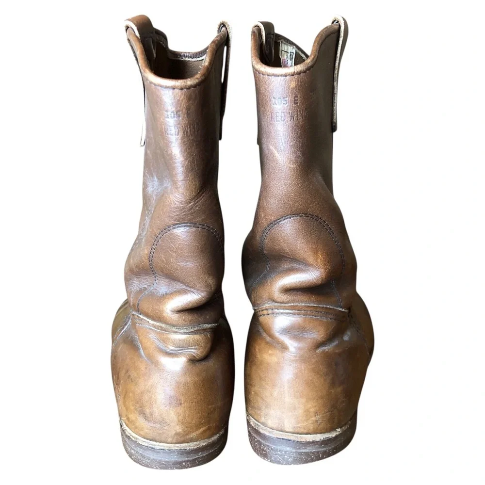 Vintage Red Wing Boots Men’s Size 10.5 E Wide Cork Soles Work Brown Leather USA